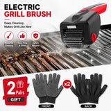 Upgraded Electric Grill Brush Cordless Rechargeable Grill Cleaning Brush 90-Min Runtime Stainless Steel Brush Cleaner for BBQ